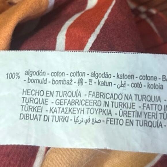 Zara Multicolor Floral Puff Short Sleeve Ring Knot Bandeau Crop Blouse Top Sz L - Picture 5 of 5